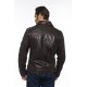 Blouson cuir homme Major Agneau marron dos