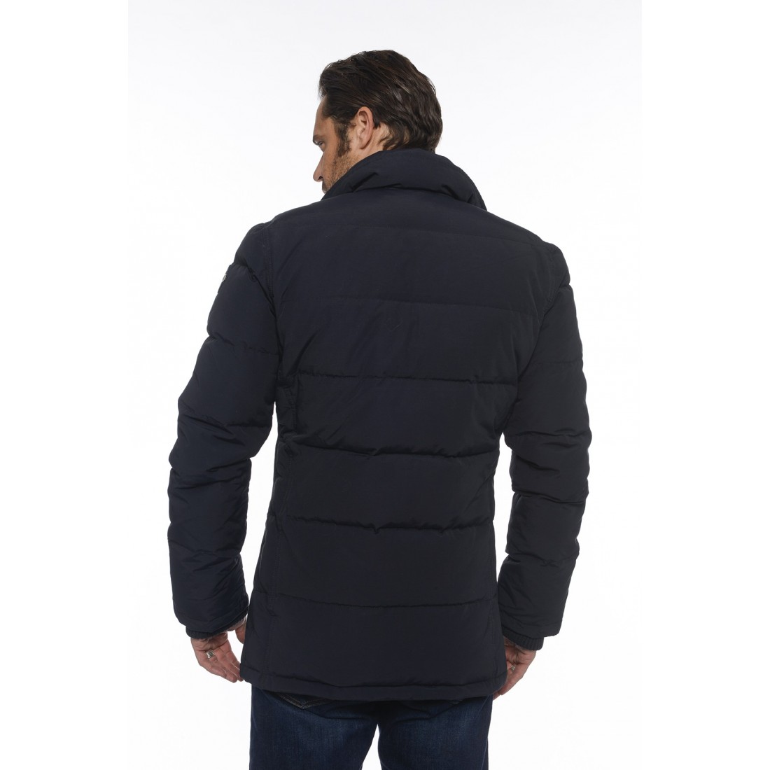 Blouson Trois  quart  Schott Cyclone Bleu pour homme 
