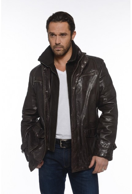 Veste cuir homme Clinton