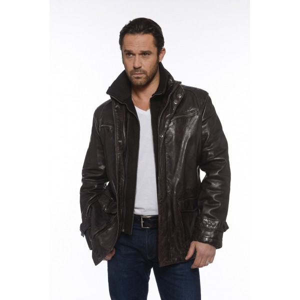 Blouson Cuir Homme Hiver