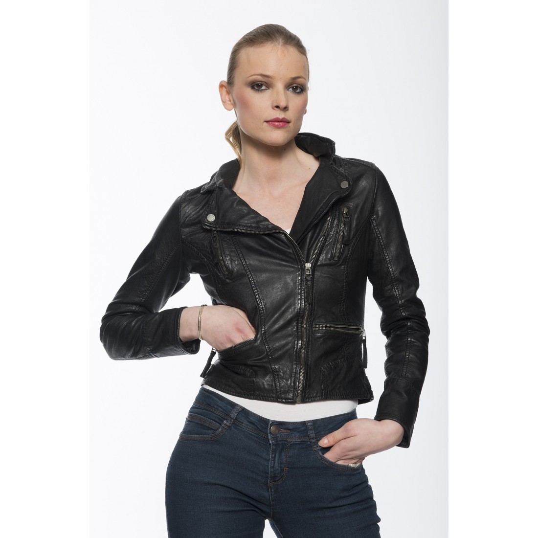 Blouson Cuir Oakwood Camera pour femme