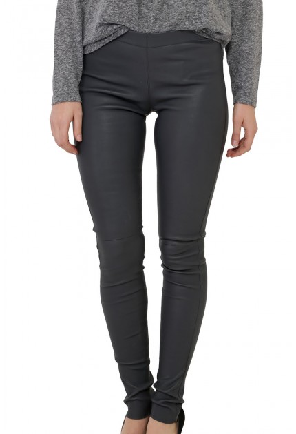 Pantalon Stretch Asteroid d'Oakwood en cuir femme gris