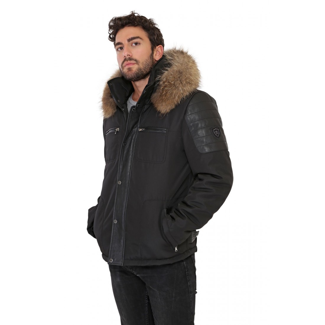 Veste Parka Fourrure Oakwood Bergen pour homme
