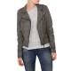 Blouson cuir agneau gris femme Oakwood