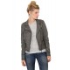 Blouson cuir agneau gris femme Oakwood