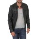 Blouson cuir agneau Noir homme oakwood