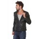 Blouson cuir agneau Noir homme oakwood