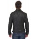 Blouson cuir agneau Noir homme oakwood