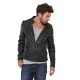 Blouson cuir agneau Noir homme oakwood