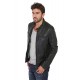 Blouson cuir agneau Noir homme oakwood