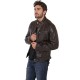 Blouson cuir marron Daytona Dustin