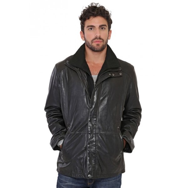 Veste Daytona Gloster en cuir homme noir 