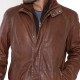 Veste Daytona Gloster en cuir homme marron 