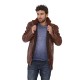 Veste Daytona Gloster en cuir homme marron 