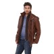 Veste Daytona Gloster en cuir homme marron 