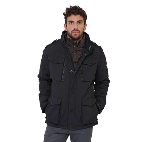 Veste 3/4 Field de schott en nylon homme noir 