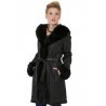 Manteau Newty de Giovanni en fourrure femme noir