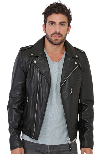 Perfecto LC1140 de Schott en cuir homme noir