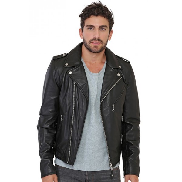 Perfecto LC1140 de Schott en cuir homme noir