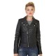 Veste LCW1601D de Schott en cuir femme noir