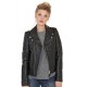 Veste LCW1601D de Schott en cuir femme noir