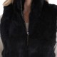 Gilet fourrure lapin femme MonCuir noir