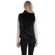 Gilet fourrure lapin femme MonCuir noir