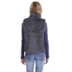 Gilet fourrure lapin femme MonCuir gris