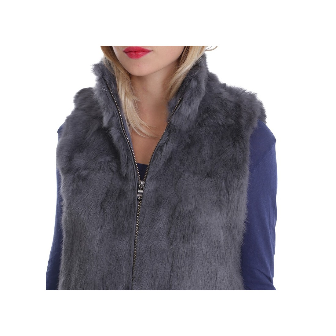 Gilet peau de lapin outlet