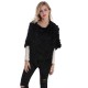 Poncho lapin femme MonCuir noir