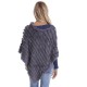 Poncho lapin femme MonCuir gris