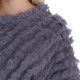 Poncho lapin femme MonCuir gris