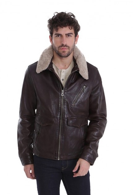 Blouson cuir homme Bentley Daytona bison