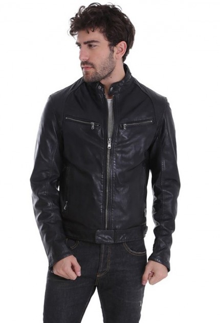 Blouson cuir homme Daytona dustin noir