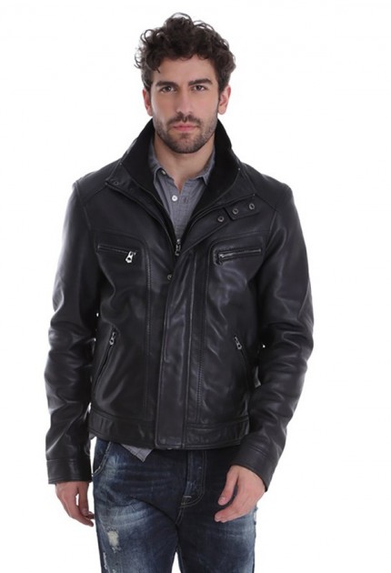 Blouson cuir homme Daytona Falcon noir