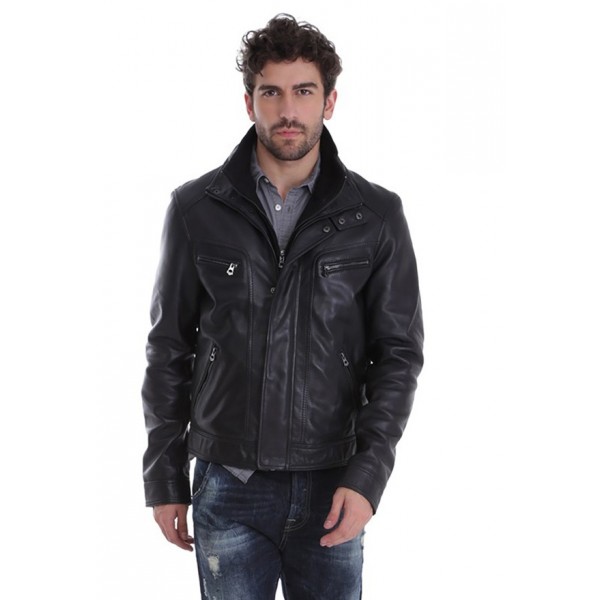 Blouson cuir homme Daytona Falcon noir