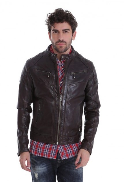 Blouson cuir homme Daytona ronald marron