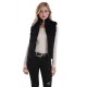 Gilet fourrure lapin femme MonCuir noir