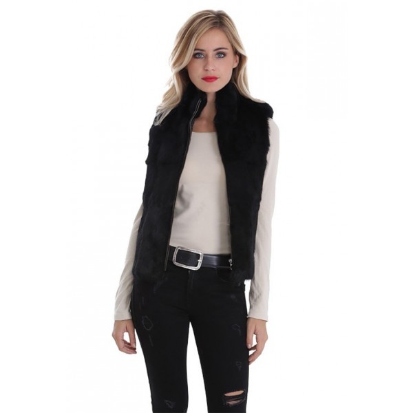 gilet sans manche femme lapin