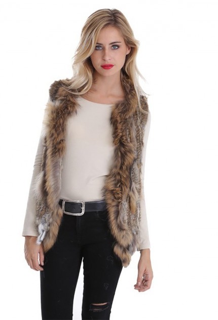 gilet en fourrure femme