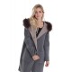 Manteau en laine reversible Oakwood Yale Bi beige et gris