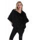 Poncho lapin femme MonCuir noir