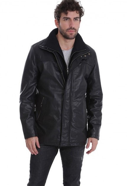 Veste cuir homme daytona balzac noir