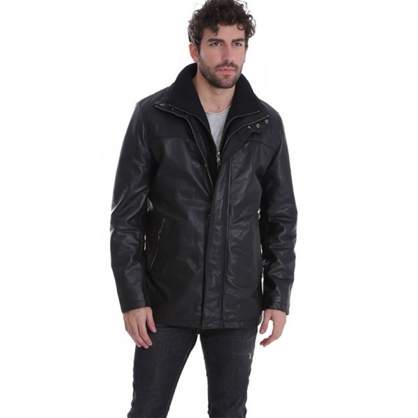 Veste cuir homme daytona balzac noir