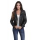 Blouson cuir femme Oakwood Video Noir