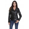 Blouson cuir femme Oakwood Video Noir