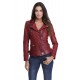 Blouson cuir femme Oakwood Video Feu