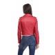 Blouson cuir femme Oakwood Yoko rouge