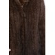 Veste en vison tricoté femme MonCuir Kirby marron