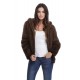 Veste en vison tricoté femme MonCuir Kirby marron